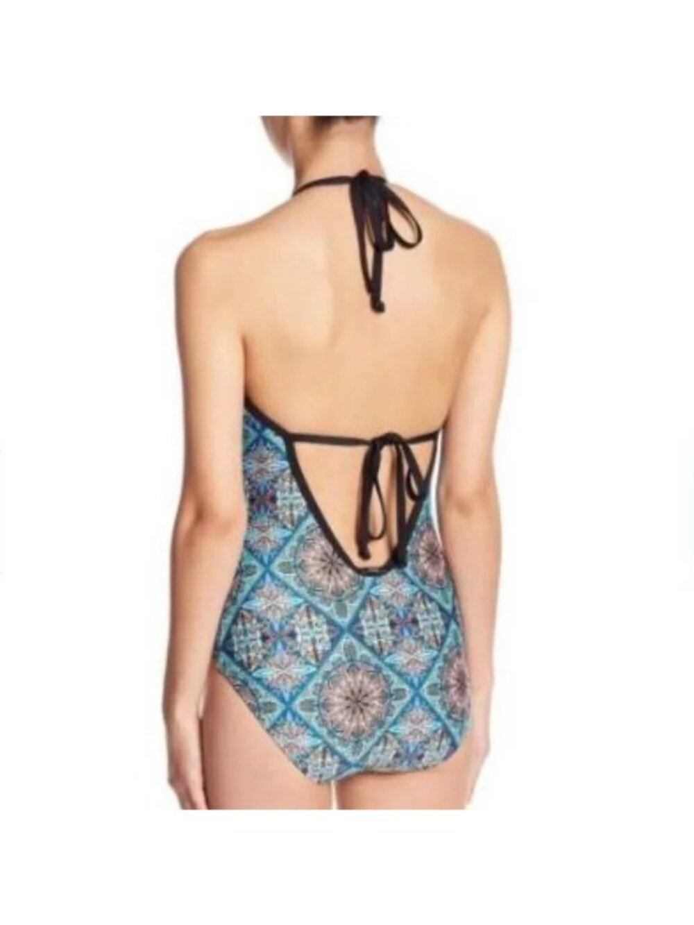 🆕LAUNDRY Shelli Segal Geometric Print One Piece Swimsuit Large 12-14 - Picture 2 of 10